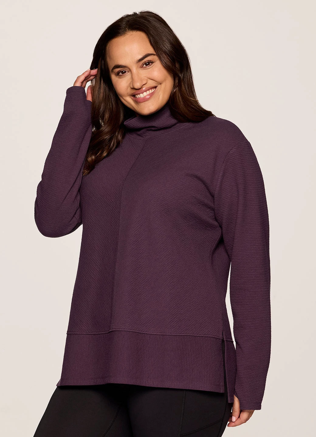 Plus Studio Jacquard Mock Neck Pullover 5 Plus Studio Jacquard Mock Neck Pullover - Image 3