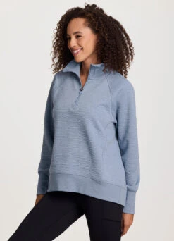 Easy Living Textured 1/4 Zip Pullover -Rbx Active Wear Shop 27a6ad59 e774 4b53 8aa2 d81284da96d2