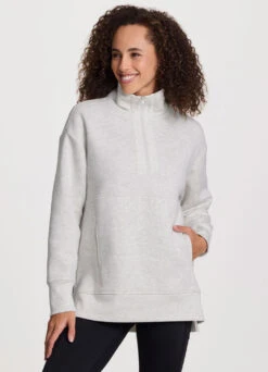 Uptown Fleece 1/4 Zip Mock Neck Tunic -Rbx Active Wear Shop 6422f7d9 2e18 47f1 b2ae dc35b292e52e