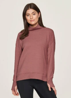 Overlook Jacquard Mock Neck Sweatshirt -Rbx Active Wear Shop 672eb291 d534 4053 94e4 74670f69afde