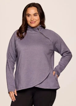 Plus Prime Ready To Roll Fleece Zip Mock Neck Pullover -Rbx Active Wear Shop 74705271 cd54 486f ab56 b74e592974ab