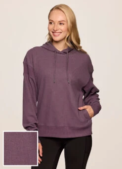Off Days Relaxed Waffle Knit Hoodie -Rbx Active Wear Shop 93206df9 8768 4f6a b848 d7e13506d3df
