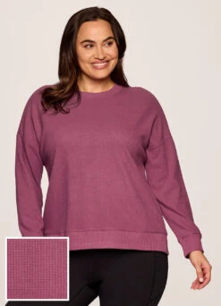 Plus Off Days Relaxed Waffle Knit Sweatshirt 26 Plus Off Days Relaxed Waffle Knit Sweatshirt -Rbx Active Wear Shop 94dbdd91 8531 4b0a 8698 a3c9ead031b6