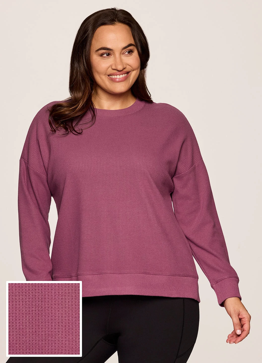 Plus Off Days Relaxed Waffle Knit Sweatshirt 12 Plus Off Days Relaxed Waffle Knit Sweatshirt - Image 10