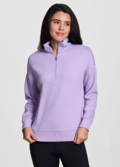 LuxeSoft Mock Neck Quarter Zip