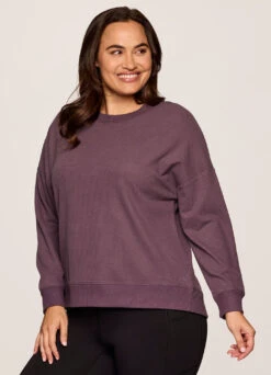 Plus Off Days Relaxed Waffle Knit Sweatshirt 20 Plus Off Days Relaxed Waffle Knit Sweatshirt -Rbx Active Wear Shop ab729fbc 3752 44b2 bb21 a5a1e5a4b935