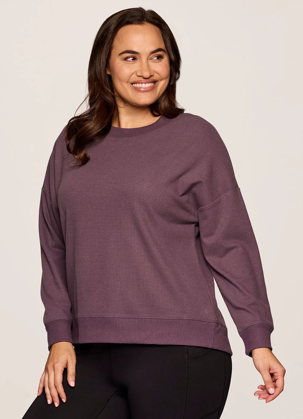 Plus Off Days Relaxed Waffle Knit Sweatshirt 6 Plus Off Days Relaxed Waffle Knit Sweatshirt - Image 4