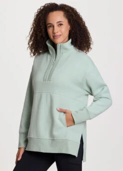 Uptown Fleece 1/4 Zip Mock Neck Tunic -Rbx Active Wear Shop b247cbfb f7ca 4c21 84a0 6e97fdae10ae