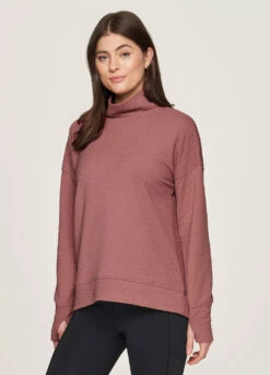 Overlook Jacquard Mock Neck Sweatshirt -Rbx Active Wear Shop c1a68a63 93b9 4240 bbdc bbbaa82db36f