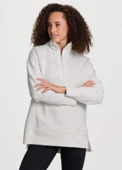 Uptown Fleece 1/4 Zip Mock Neck Tunic -Rbx Active Wear Shop c1f3a75d 978d 4942 bf5e 53fd5031af67