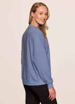 Off Days Relaxed Waffle Knit Sweatshirt -Rbx Active Wear Shop e2ca095d 6360 4ab2 b87a 464238bb6a46