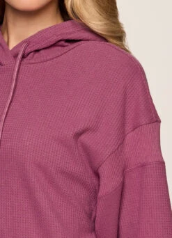 Off Days Relaxed Waffle Knit Hoodie -Rbx Active Wear Shop e5994824 651d 48a0 9d0d dccdeaf5998d