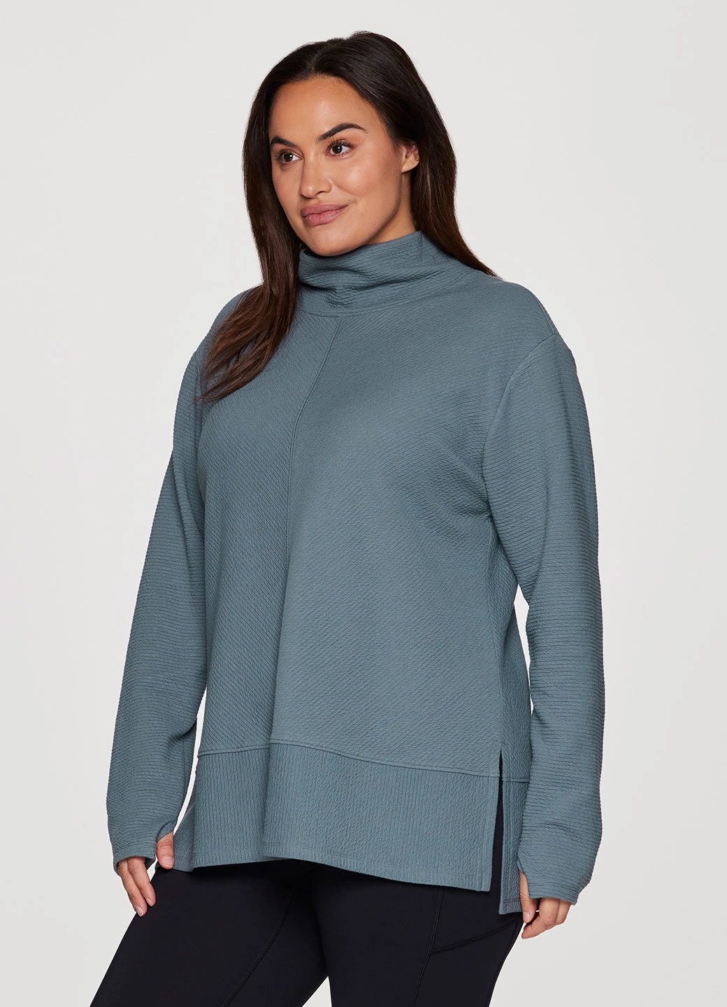Plus Studio Jacquard Mock Neck Pullover 10 Plus Studio Jacquard Mock Neck Pullover - Image 8